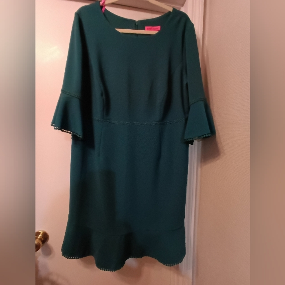 Betsey Johnson Teal Long Sleeve Dress